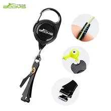 Booms Fishing Quick Knot Tying Tool Fly Fishing Line Scissors Cutter Clipper Nippers Fast Knotter Tie Zinger Retractor Tackle samsfx fly fishing quick knot tool knot tying tools tie fast lines clipper nipper scissors hook sharpener with zinger retractor