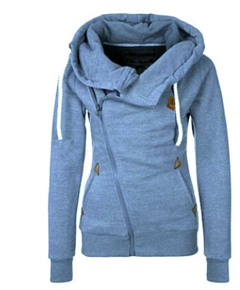 New Fashion jacket Solid Women Hoodies Sweatshirts Women Zipper Design Women Sweat Shirt Pullover Hoodie Slim woman Top Coat