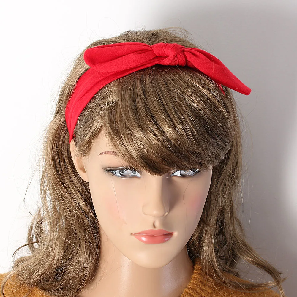 Buy 1pc Women Girls Headbands Cute Rabbit Ears Bow Hair Bands Cloth Headband