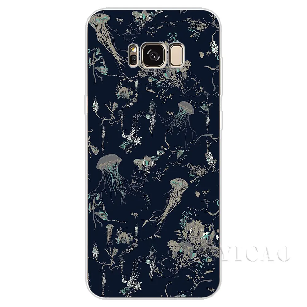 IYICAO животных Медузы печати Жесткий Чехол для Samsung Galaxy A3 A5 2015 2016 2017 A6 A7 A8 A9 плюс 2018
