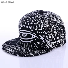 Moda nueva Graffiti eyes Hip hop gorra sombreros para hombres y mujeres Vintage sombrero plano gorra de béisbol 70014