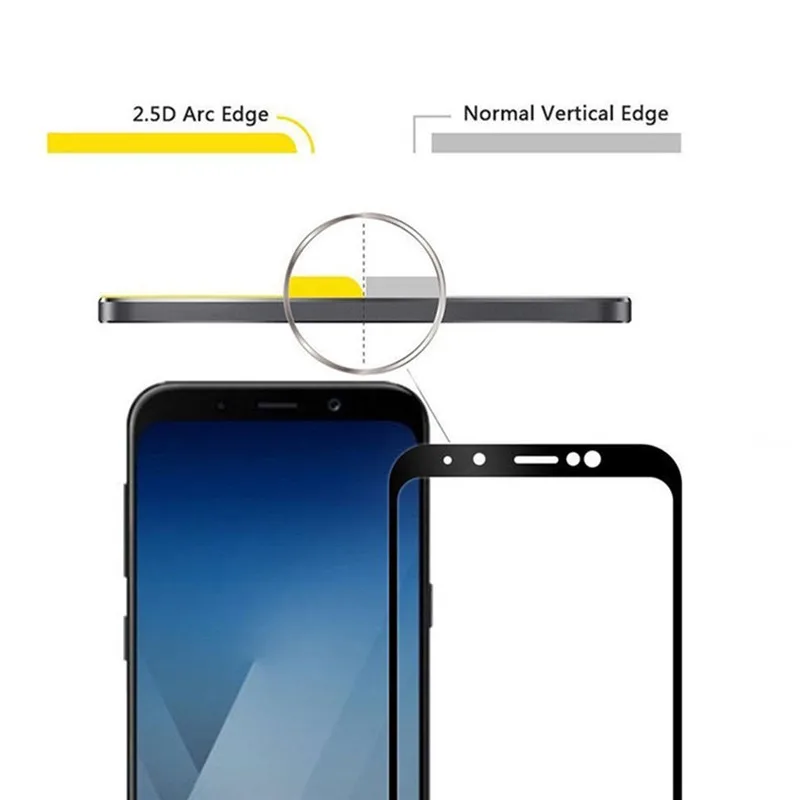 full cover tempered glass screen protector for samsung galaxy a8 plus 2018 01
