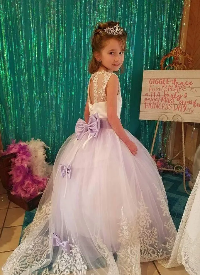 Teen Girls Princess Dress 2018 Tule Children Formal Wedding Gowns Lace Party Pageant Dresses Bridesmaid Evening Clothing For Kid (1)