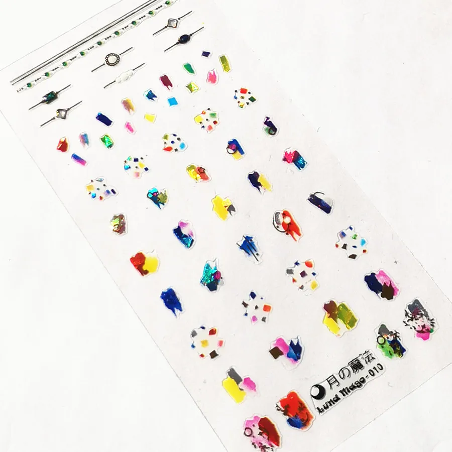 Новинка DP411 3d наклейки для ногтей наклейки корейский стиль Стразы DIY аксессуары инструменты для ногтей Обертывания - Цвет: 010