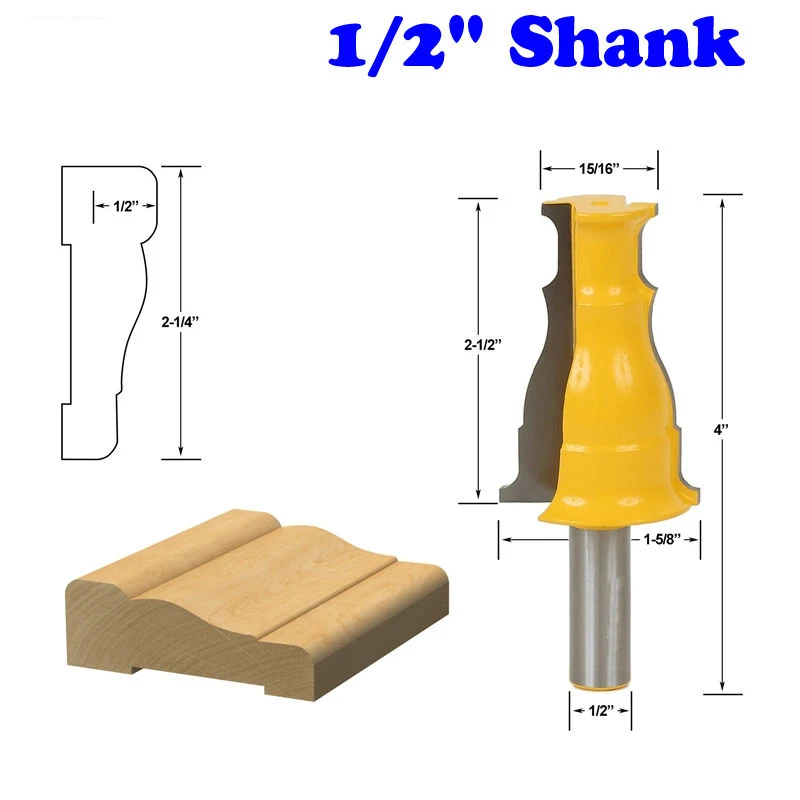 1Pc Door & Window Casing Router Bit 1/2" Shank Line knife Woodworking