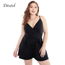 Diwish Wide Leg Jumpsuit Women Backless V Neck Playsuit Lace Up Playsuits and Jumpsuits Casual Solid Plus Size Jumpsuits XL-4XL Diwish Wide Leg Jumpsuit Women Backless V Neck Playsuit Lace Up Playsuits and Jumpsuits Casual Solid Plus Size Jumpsuits XL-4XL