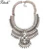 Ztech New fashion Choker Necklaces bib collar bohemia Statement necklaces luxury Leaves shape coin pendants Necklaces Jewelry