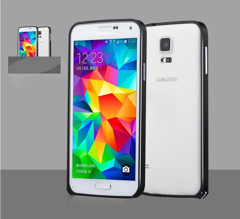New For Samsung Galaxy S5 Bumper Case Ultra Thin Metal Fram i9600 Hard |