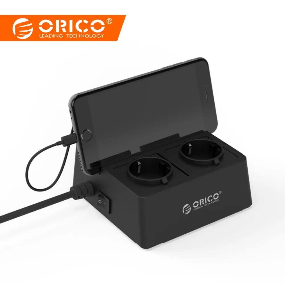 

ORICO ODC Updated Office Home 2 AC EU Power Strip with 5 Ports USB Charger for iPhone/iPad Home Appliances-Black/White
