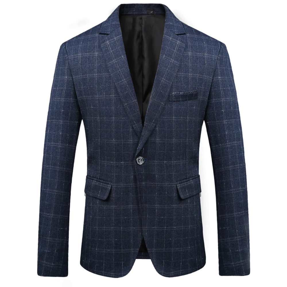 

Men Suit Blazers Fashion 2018 New Arrival Formal Dresses British style Male Slim youth Business Casual plaid Suit Jackets