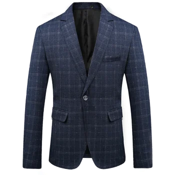 

Men Suit Blazers Fashion 2018 New Arrival Formal Dresses British style Male Slim youth Business Casual plaid Suit Jackets