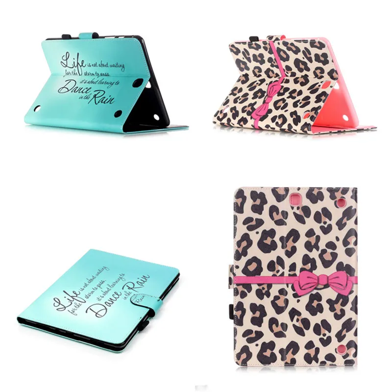 

YH Hybrid Stand Silicone Armor PU Leather TPU Back Case Cute Cover For Samsung Galaxy Tab A 9.7 inch Tablet SM-T555 T550 T555C