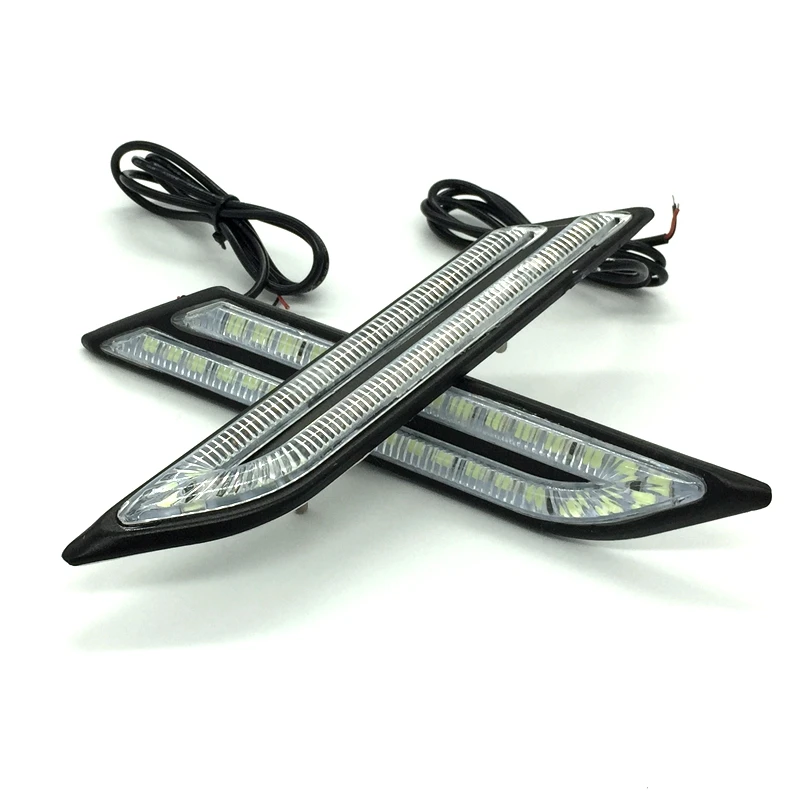 2Pcs/Set DRL Led Daytime Running Lights Car Brake & Steering Light Source Car Styling Waterproof White Crystal Blue Fog Lamps