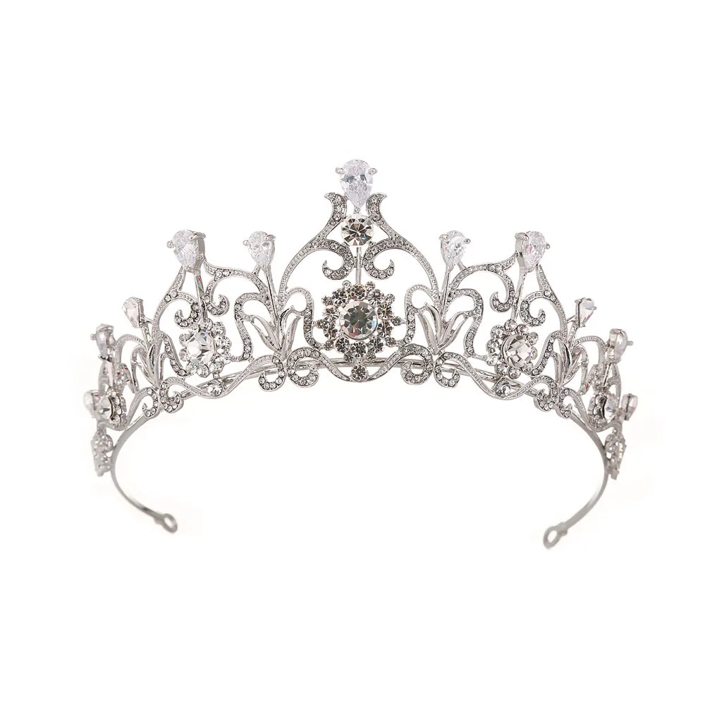 

2019 Princess Crown Headband Crystal Rhinestone Tiara Luxurious Crowns Hair Band Jewelry Silver Bridal Hair Accessories Wedding
