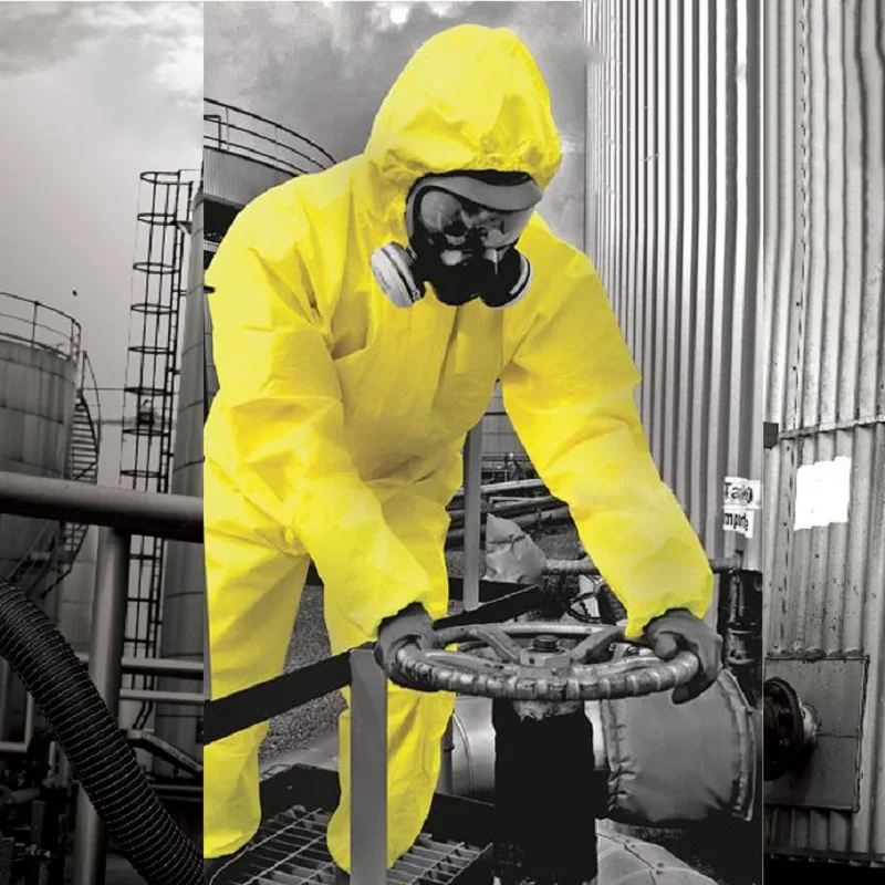 3000 желтый Химически стойкий светильник с капюшоном Coverall серная кислота щелочи