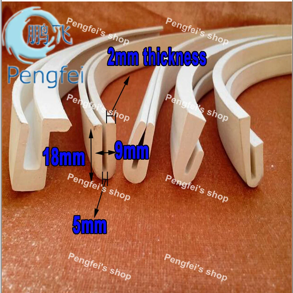 

Free shipping 5m groove 5mm height 18mm thickness 2mm U type rubber strip for circular screen vibrating screen riddler
