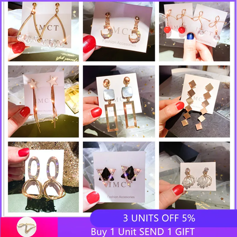 

Fashion Gold Sliver Metal Drop Earrings For Women 2019 New Round Heart Geometric Dangle Earring Statement Jewelry Wholesale