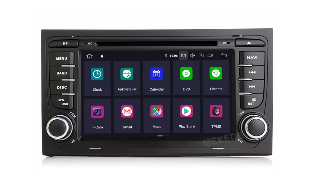 Excellent 2 Din Car Multimedia Player GPS Android 9.0 PX5 4+64G DVD Automotivo For Audi A4 S4 2002-2008 Radio WiFi DSP screen 10