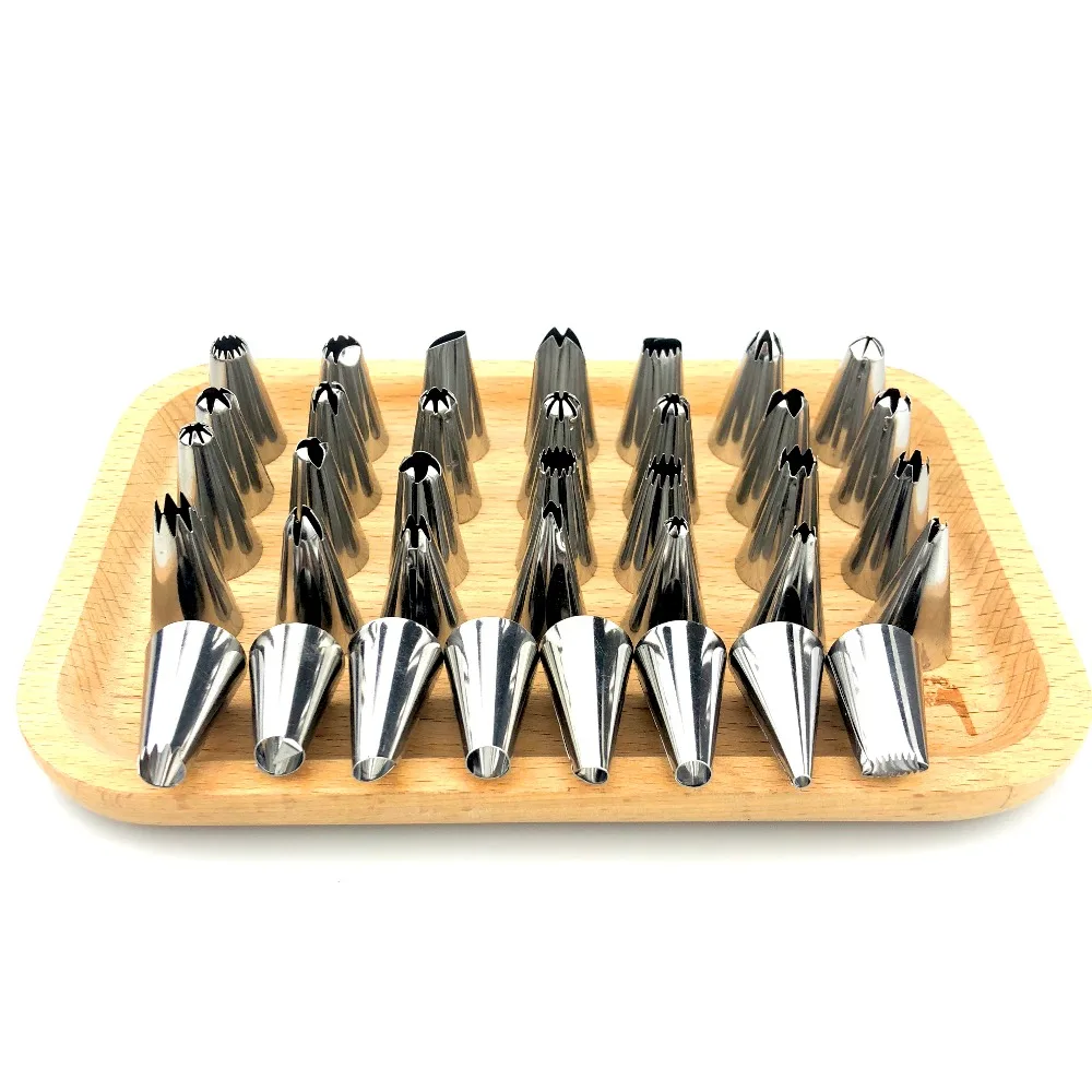

36Pcs/set Stainless Steel Icing Piping Nozzles Pastry Tips Set Cake Baking Tools Nozzles Cupcake Cake Decorating Tools