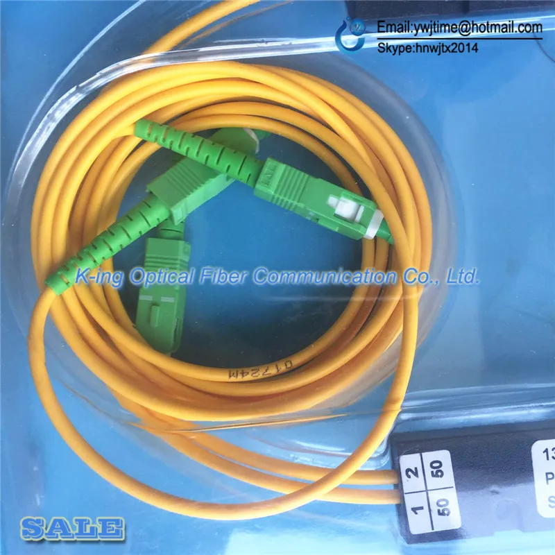 SC/APC 1X2 PLC одномодовый волоконно оптический сплиттер FTTH SCAPC 1x2 Оптическое волокно