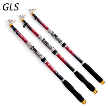 

2.1M 2.4M 2.7M 3.0M 3.6M Telescopic Fishing Rod Plus metal fishing reel 98% Carbon Fiber Rod Travel Rod