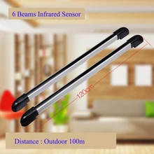 Открытый Противоугонный датчик проникновения на забор 6 лучей 100 метров ворота двери окна активный водонепроницаемый инфракрасный луч Senson