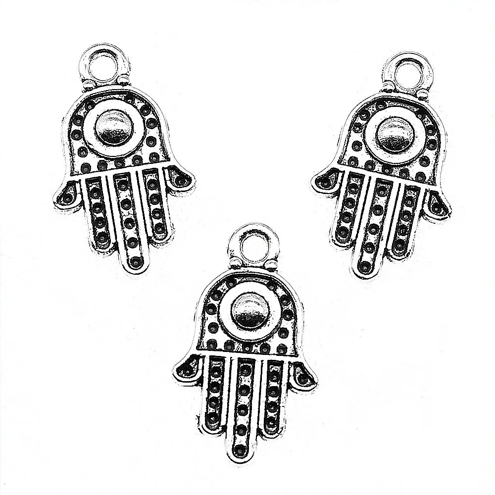 Buy 20pcs Charm Hand Hamsa Hand Palm Pendant Charms