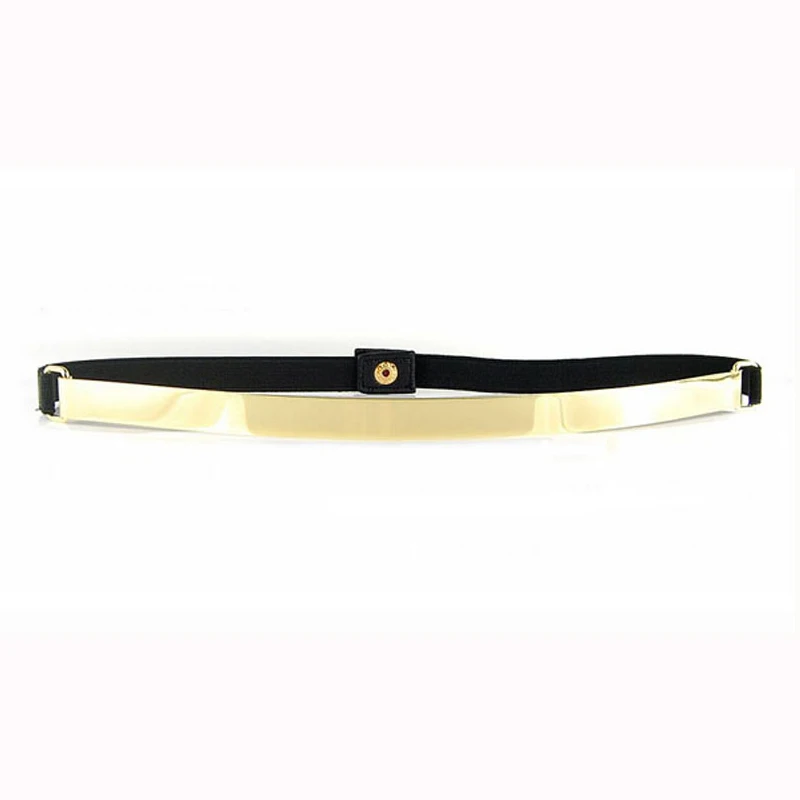 

Seabigtoo Metal Elastic belts for women Gold Plate ladies belts female thin belts women 2018 waist chain women tops luxury slim