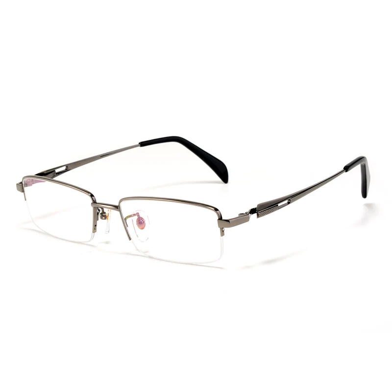 gold eyeglass half frames optical frames brand men pure titanium high