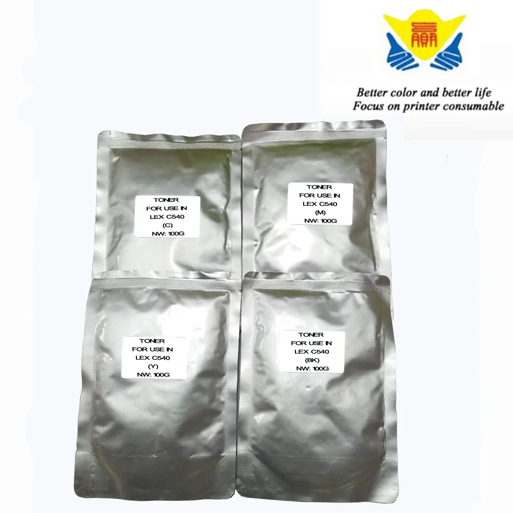 

JIANYINGCHEN compatible For Lexmark C540 (4bags/lot) 100g per bag color refill toner powder