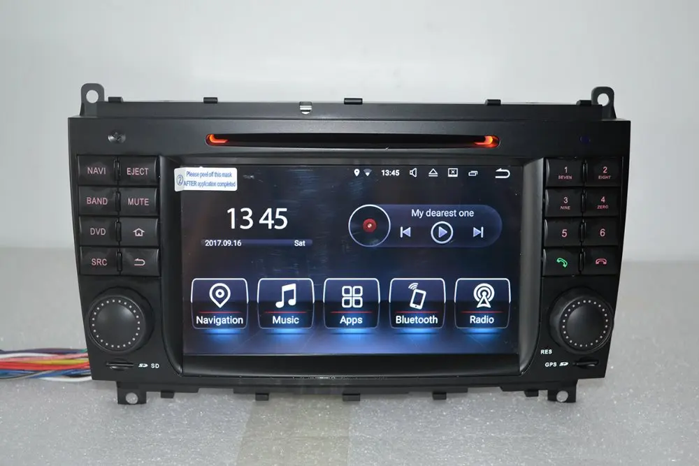 Best 7" Android 7.1 for mercedes w203,clk w209 2din car dvd,gps navigation 3G,Wifi,radio,bluetooth,Steering wheel Canbus Free 8g map 2