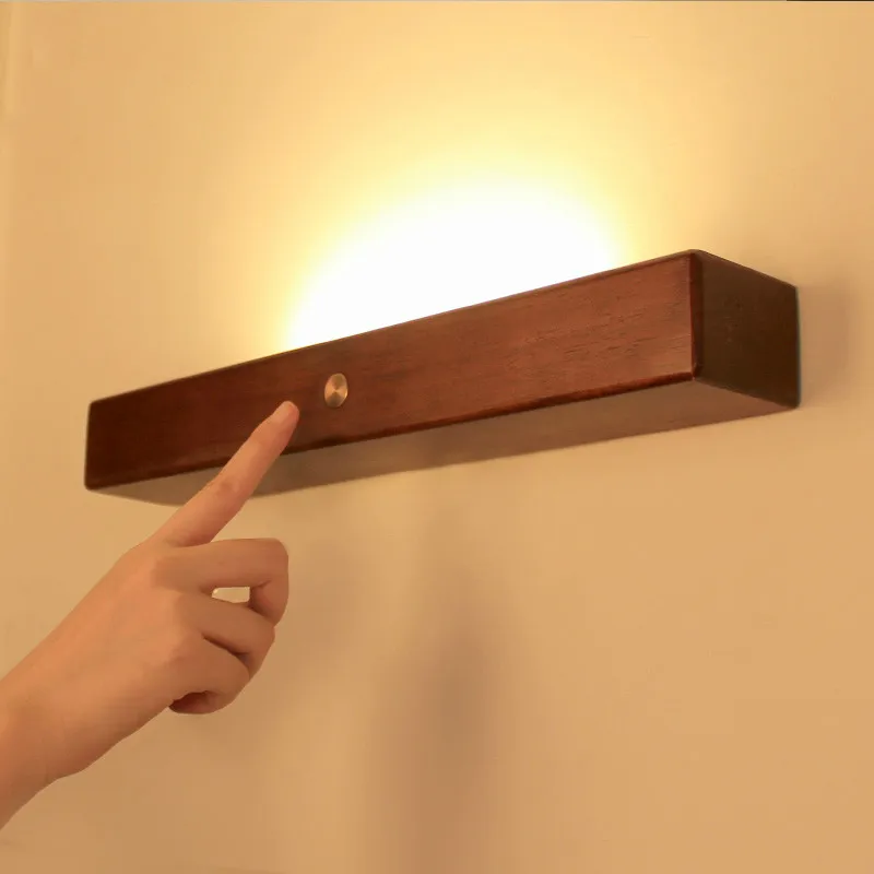 

Nordic Modern Wooden Wall Lights For Living Room Bedroom Corridor Reading Mirror Art Work Wall Lamp For Home Hotel 90-260v