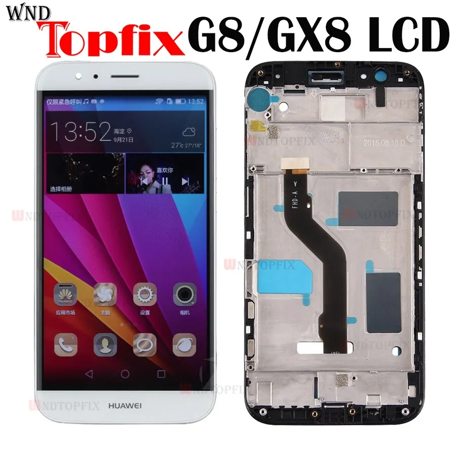 

LCD For HUAWEI G8 LCD Touch Screen with Frame Replacement For HUAWEI G8 Screen Display GX8 LCD RIO-L02 RIO-L01 Display
