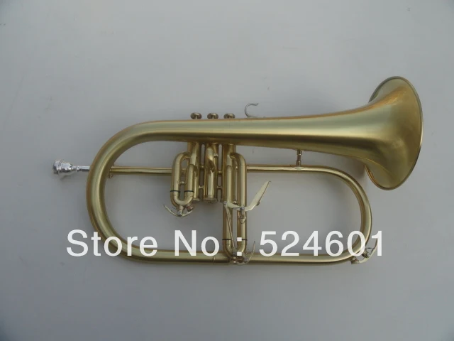 

Manufacturers wholesale BB Monel valves senior exquisite gift green bronze brushed Flugelhorn Professional