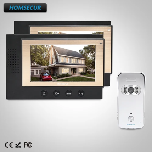 

HOMSECUR 7" Wired Video Door Entry Security Intercom with Dual-way Intercom (TC021-S+TM701-B)