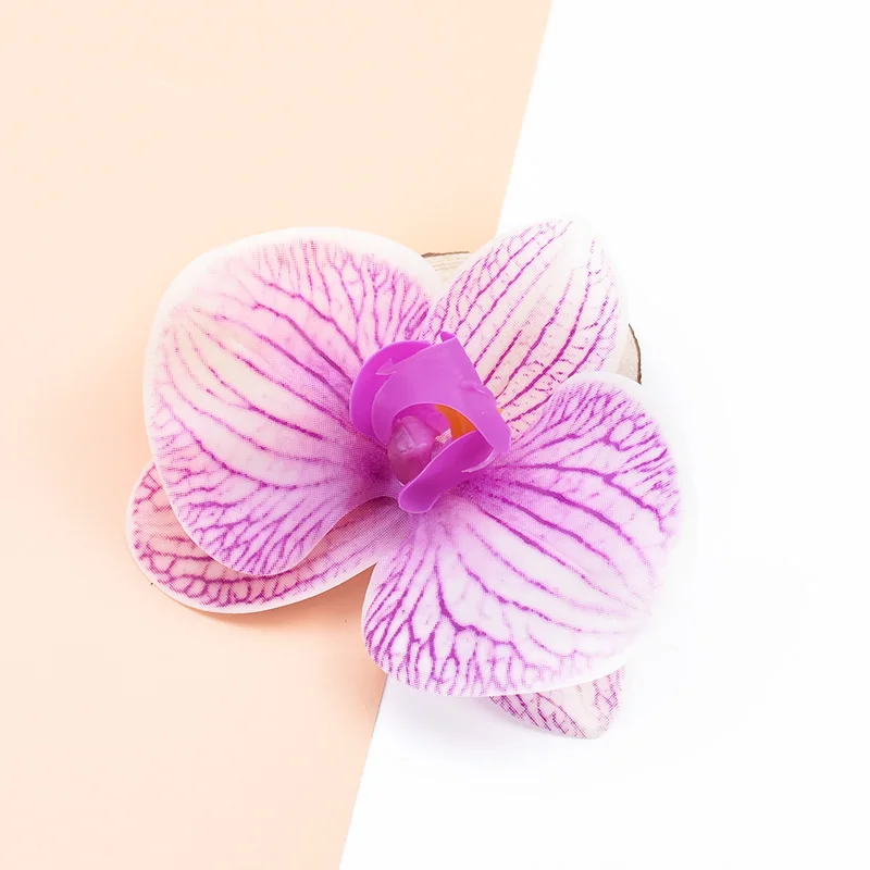 2 шт 3D шелковые бабочки орхидеи декоративные цветы венок с искусственными цветами для дома Свадебное Украшение diy подарки цветок стена - Цвет: Color 8