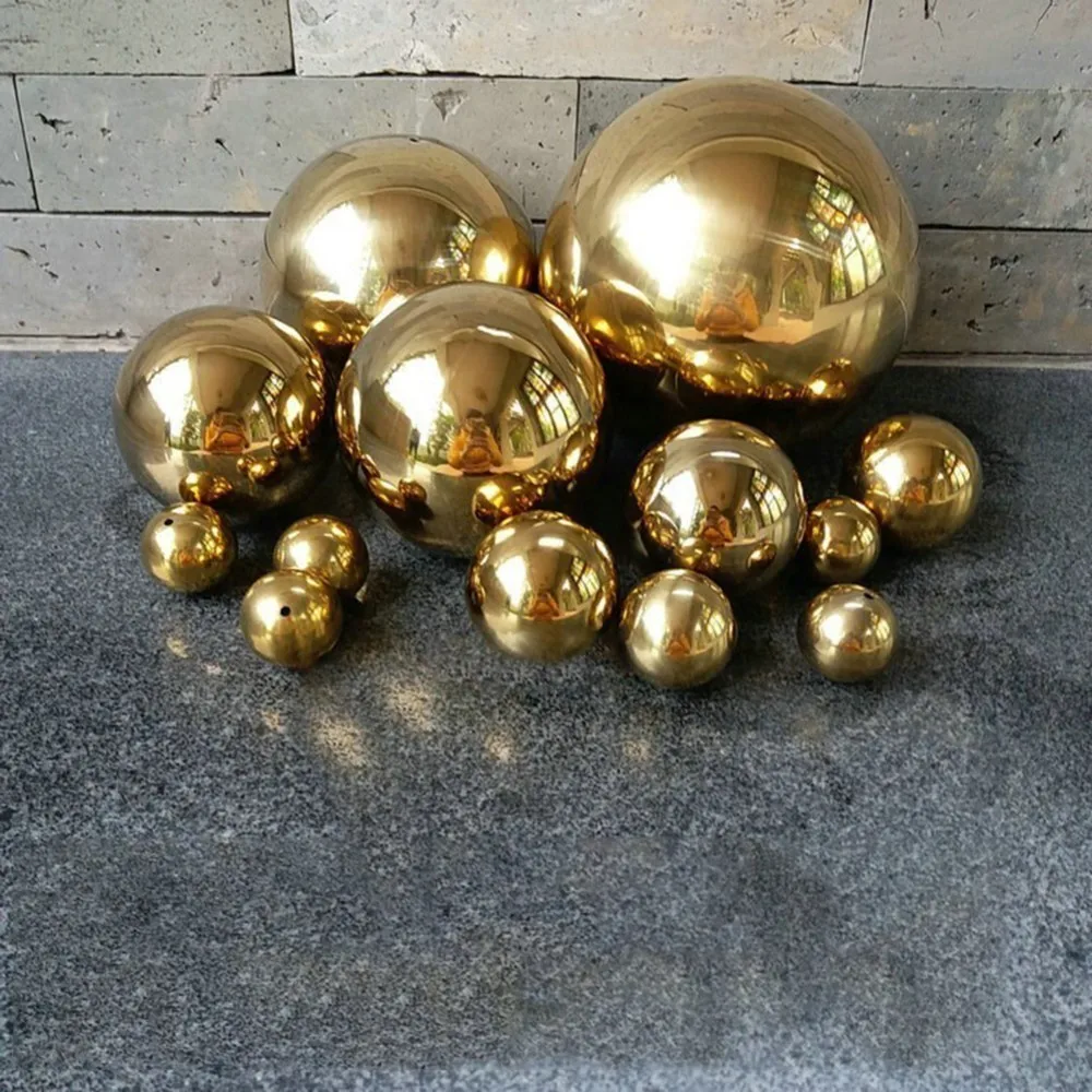 201 Stainless Steel Titanium Gold Hollow Sphere Decorative Golden