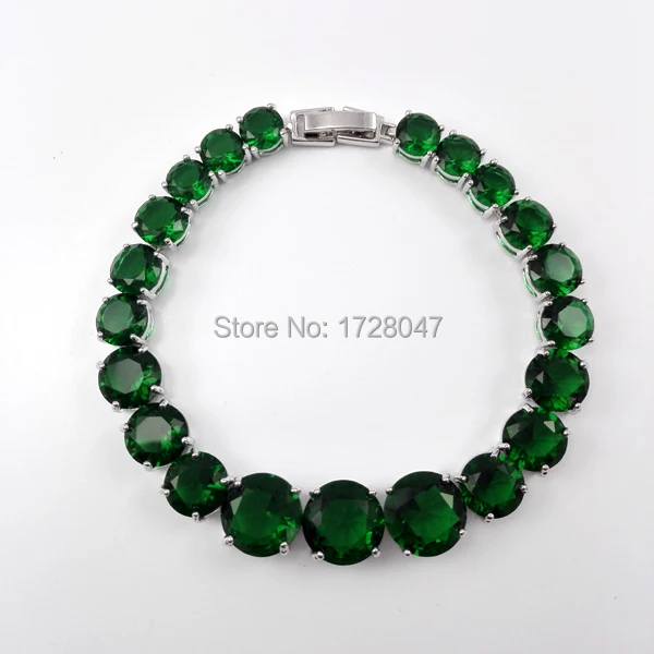 Свадебный браслет циркон ювелирные изделия Высокое качество AAA+ Круглый карат кубического циркония теннисный браслет BR0076