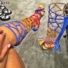 Вечерние для, Сапоги выше колена, пикантные туфли-лодочки, женские летние высокие сапоги до колена, сандалии-гладиаторы, обувь на высоком каблуке, туфли-лодочки