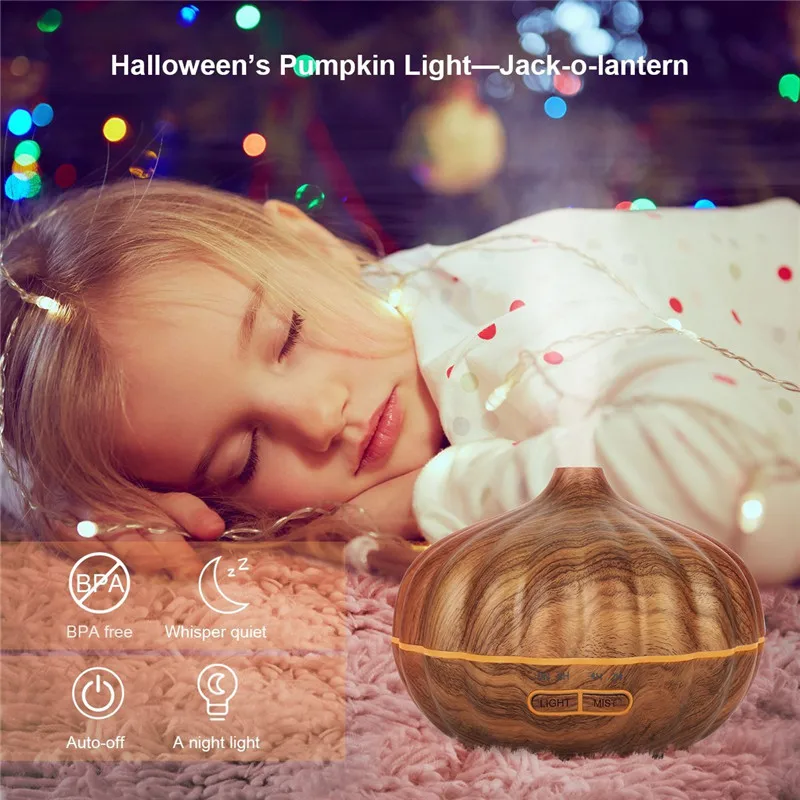 Goede DEVISIB 550ml Essentiële Olie Diffuser Houtnerf Ultrasone Aroma Cool Mist Luchtbevochtiger voor Kantoor Slaapkamer Babykamer Studie Yoga
