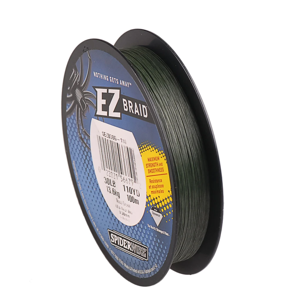 Spiderwire EZ 110yd 100 м плетеная полиэтиленовая рыболовная леска 10/15/20/30LB темно зеленая