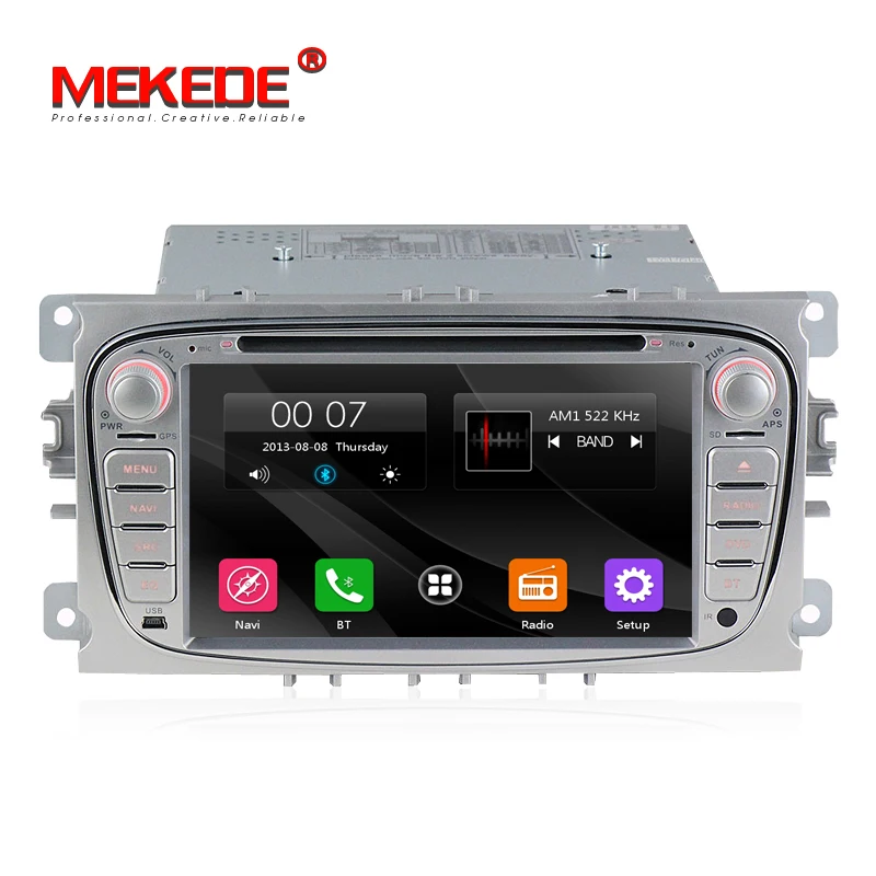 Perfect MEKEDE free Shipping 2Din 7 Inch Car DVD radio Player For /Mondeo/S-MAX/Connect/FOCUS 2 2008-2011 with Radio GPS BT 1080P video 2