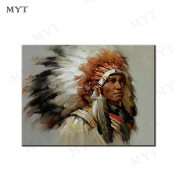 

MYT Handsome Tribal Leader Large Oil Paintings Original Modern Abstract Art Oil Painting Contemporary Design Wall Art Unframed