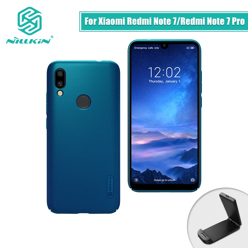 NILLKIN Redmi note 7 Чехол 6 3 ''синий Note Pro S10 Матовый PC жесткий чехол с держателем для