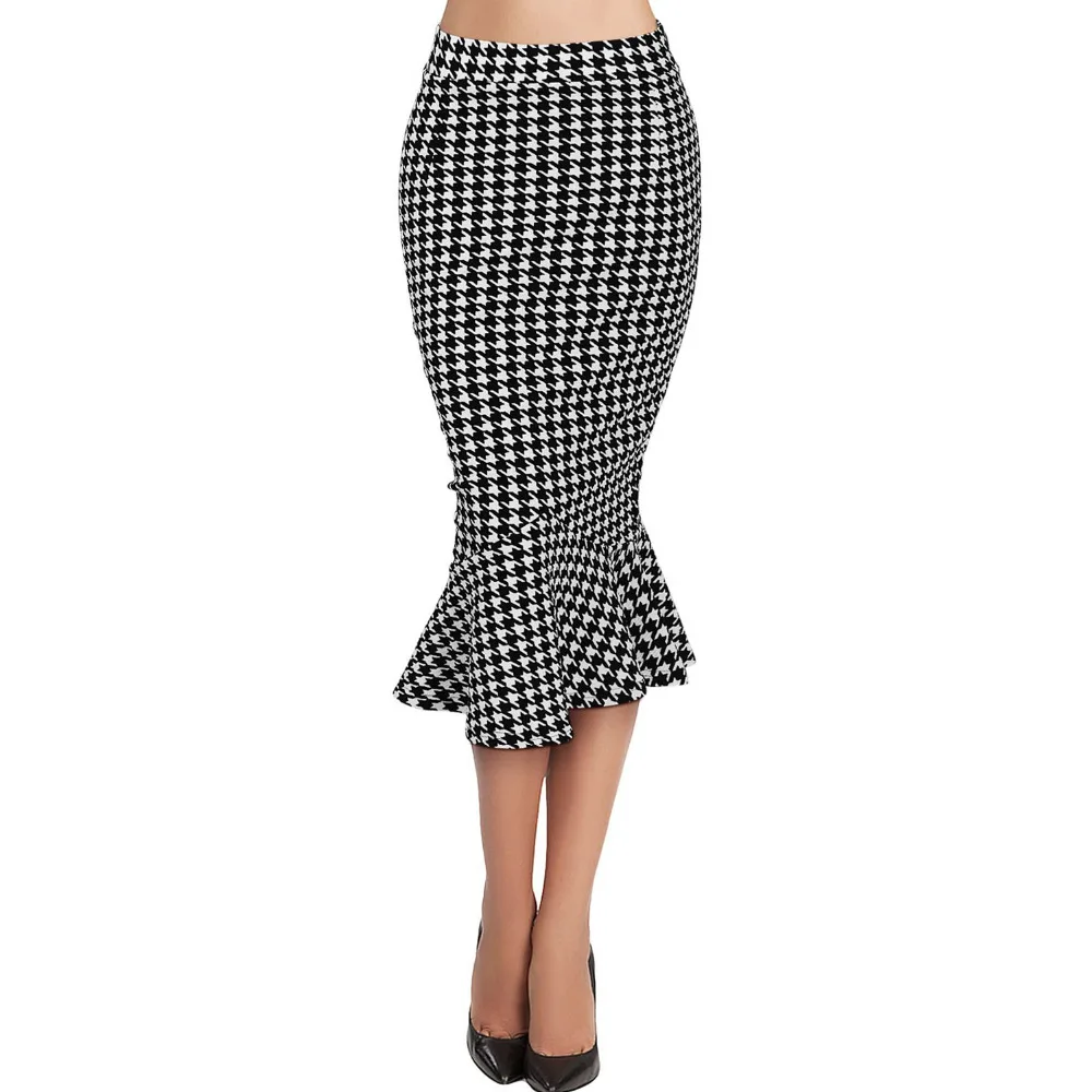 Popular Houndstooth Pencil Skirt-Buy Cheap Houndstooth