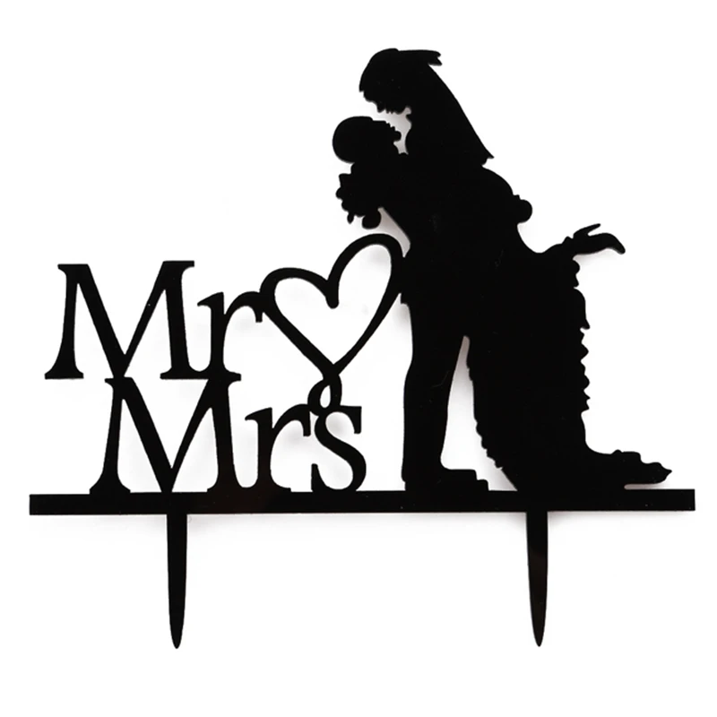 1 шт. Mr& Mrs акриловые топперы для кексов Свадебные флажки для торта палочки для семейных помолвок вечерние украшения для выпечки