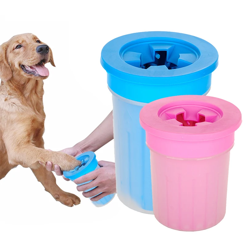 

Pet Cats Dogs Foot Clean Cup For Dogs Cats Cleaning Tool Soft Plastic Washing Brush Paw Washer Pet Accessories for Dog