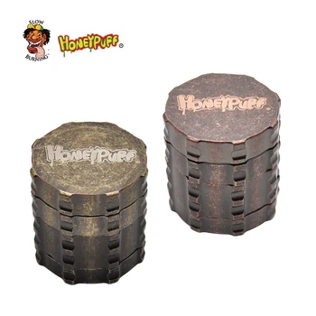 

HONEYPUFF Tobacco Grinder 4 Part 45 MM Heavy Zinc Alloy Herb Grinder With Sharp Blade Teeth Gear Spice Crusher Hand Miller
