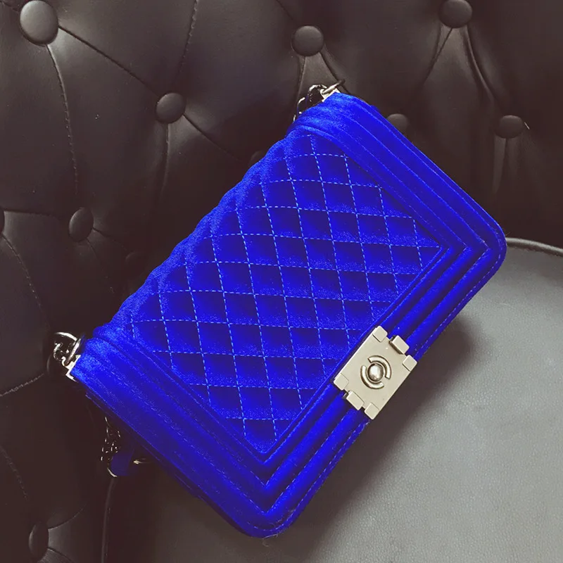 Diamond Embroidery font b Women s b font font b Bag b font Velvet font b
