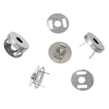 DoreenBeads 20 Sets Silver Tone Magnetic Purse Snap Clasps/ Closure for Purse Handbag 14mm(4/8″) Dia. (B20766), yiwu